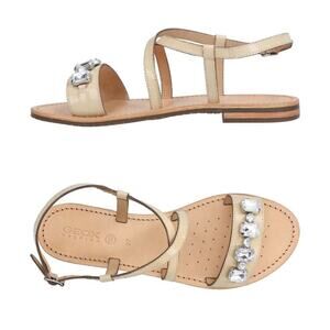 GEOX Women’s Strappy leather Sandals Beige Size 6 NWB